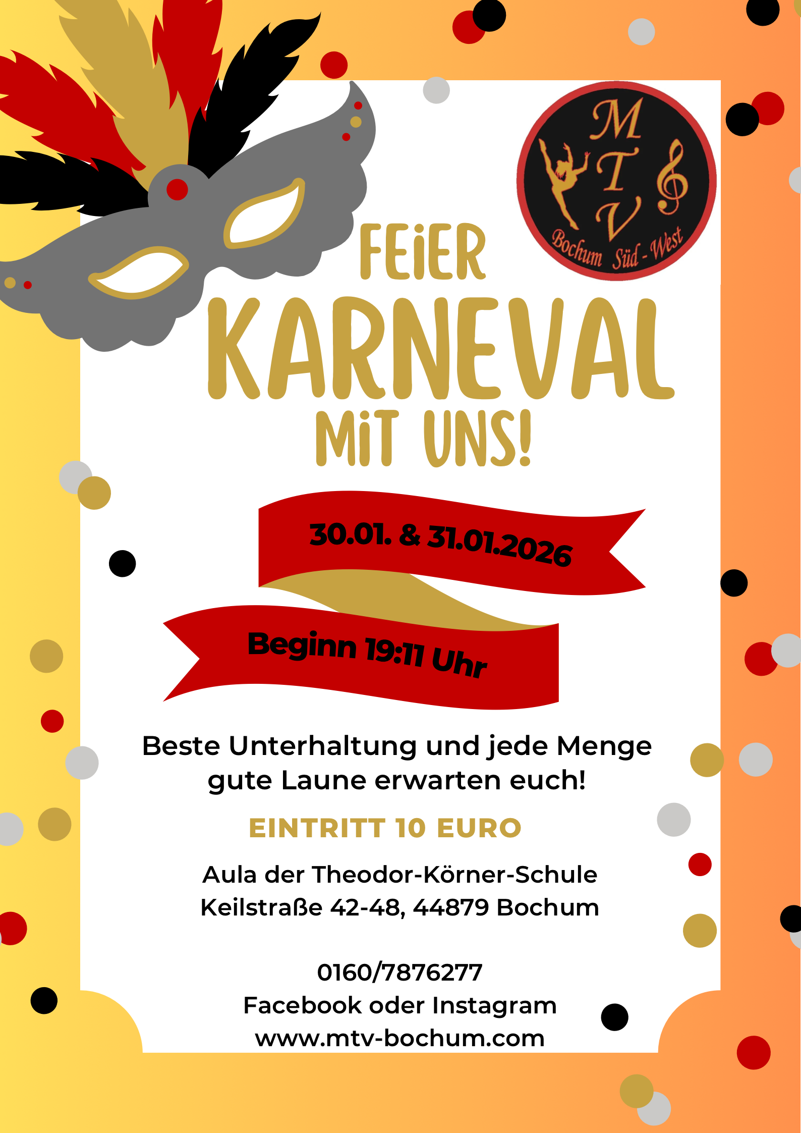 MTV Bochum Karneval Veranstaltung